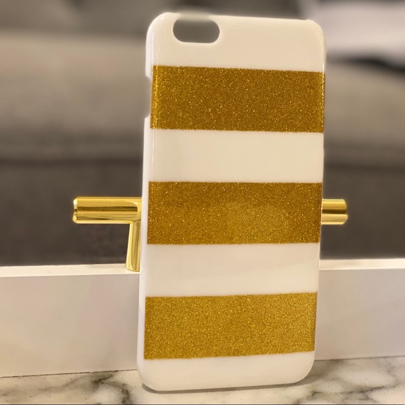 Gold Glitter Stripe iPhone 6 Plus & 6s Plus Case - Picture 4 of 6